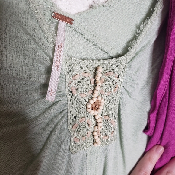 Free People New Vibes Tank Bundle Pink & Green - Picture 7 of 13